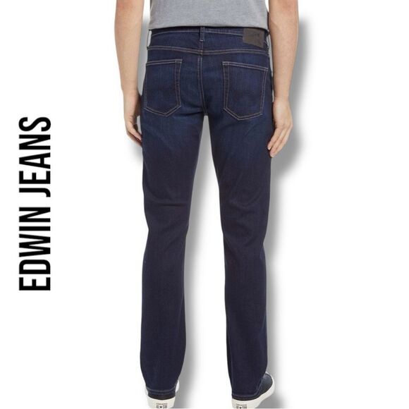 EDWIN Men’s Jace Slim Straight Leg Jeans in the Size 31X32 in Icon Blue Color - Picture 12 of 14